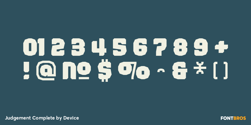 Judgement Complete Font Poster #1