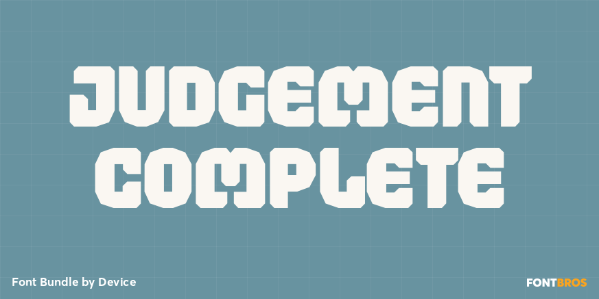 Judgement Complete Font Poster #1