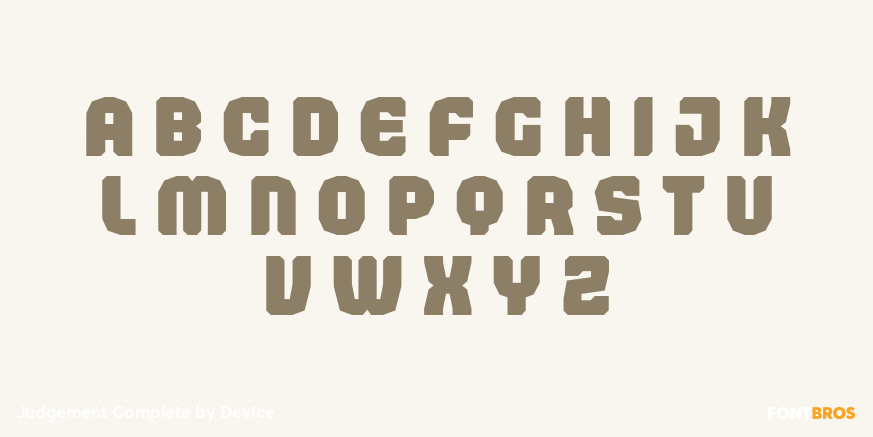 Judgement Complete Font Poster #2