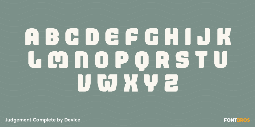 Judgement Complete Font Poster #3