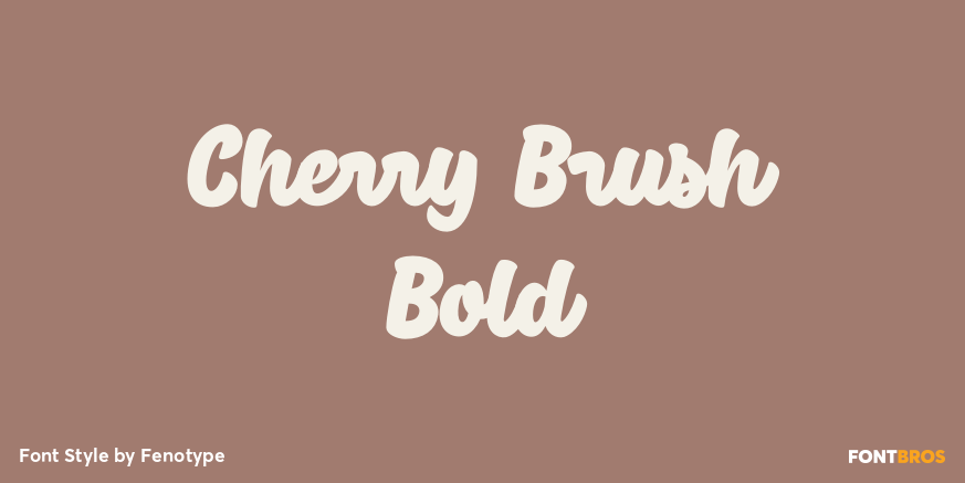 Cherry Brush Bold Poster