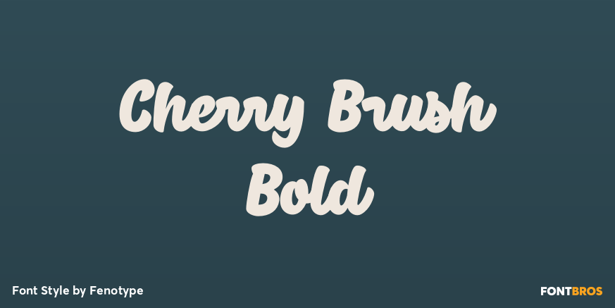 Cherry Brush Bold Poster