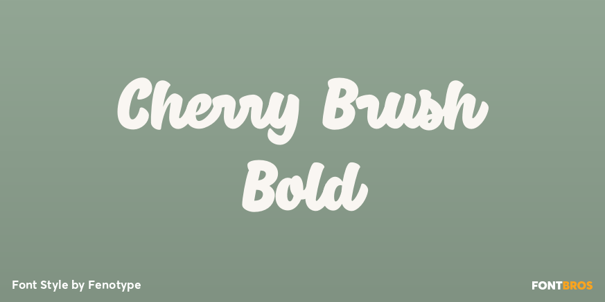 Cherry Brush Bold Poster