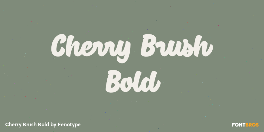 Cherry Brush Bold Poster