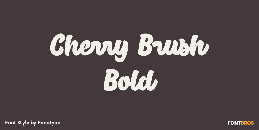 Cherry Brush Bold Poster