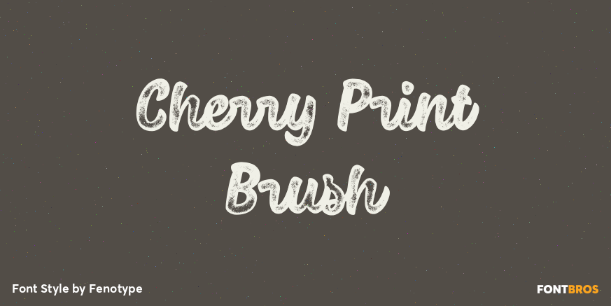 Cherry Print Brush Poster
