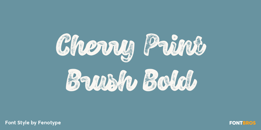 Cherry Print Brush Bold Poster