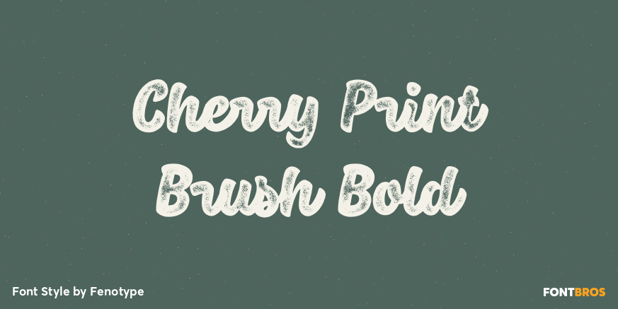 Cherry Print Brush Bold Poster