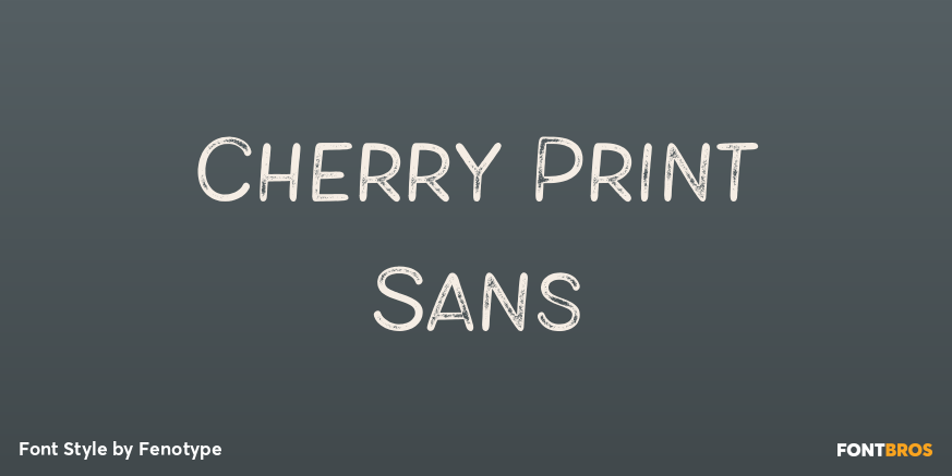 Cherry Print Sans Poster