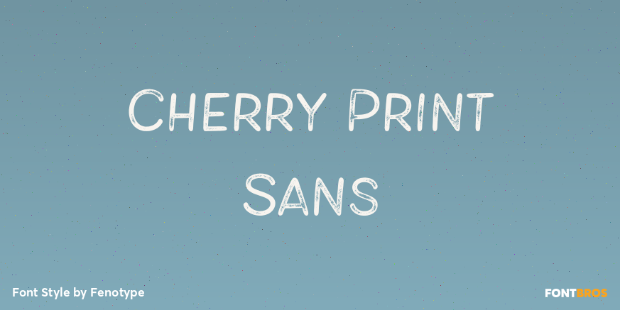Cherry Print Sans Poster