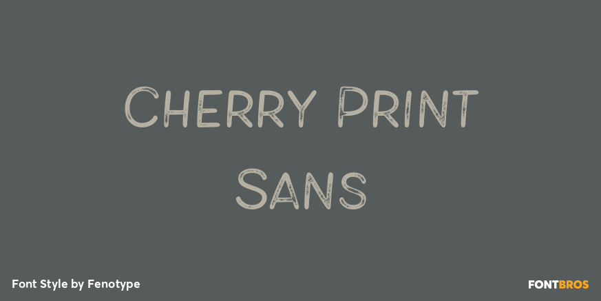 Cherry Print Sans Poster