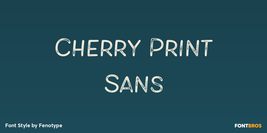Cherry Print Sans Poster