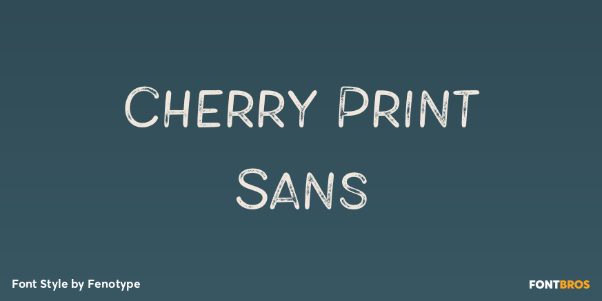 Cherry Print Sans Poster