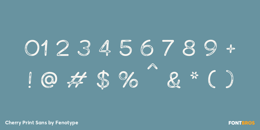 Cherry Print Sans Font Poster #4