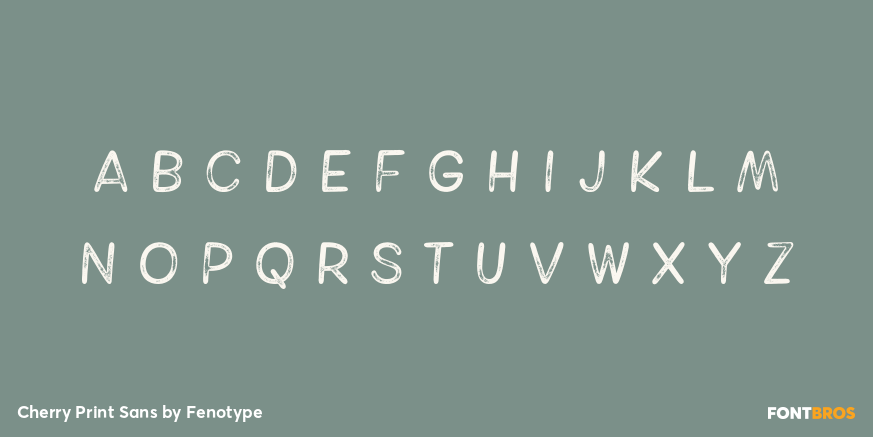 Cherry Print Sans Font Poster #1