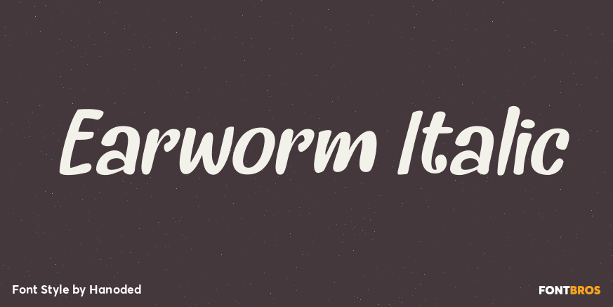 Earworm Italic Font Poster #1