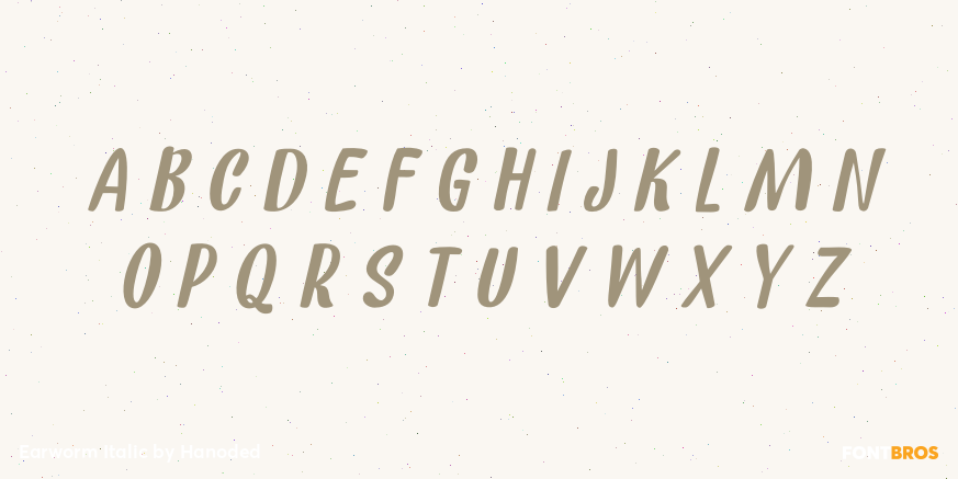 Earworm Italic Font Poster #2