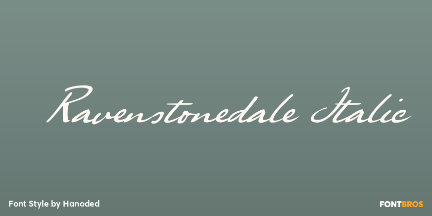 Ravenstonedale Italic Font Poster #1