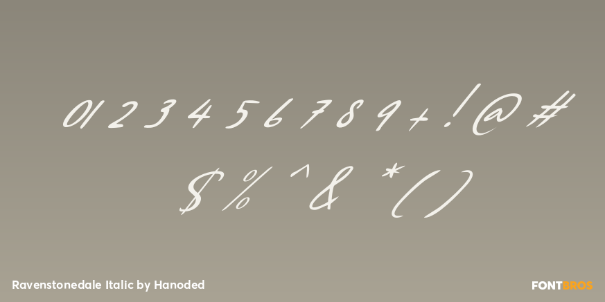 Ravenstonedale Italic Font Poster #1