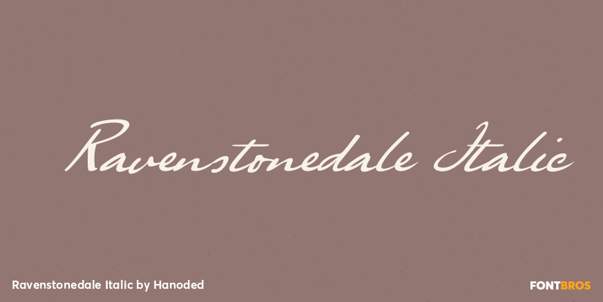 Ravenstonedale Italic Font Poster #1