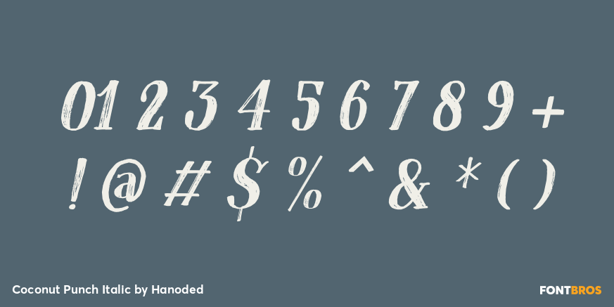 Coconut Punch Italic Font Poster #4