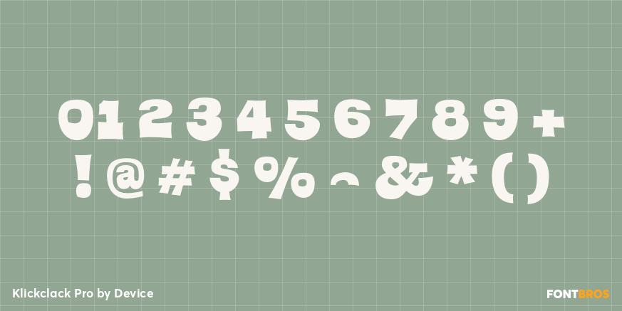 Klickclack Pro Font Poster #1