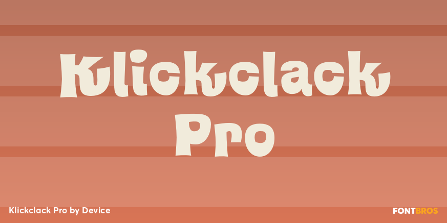 Klickclack Pro Font Poster #1