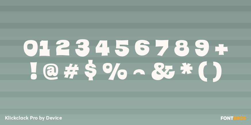 Klickclack Pro Font Poster #4