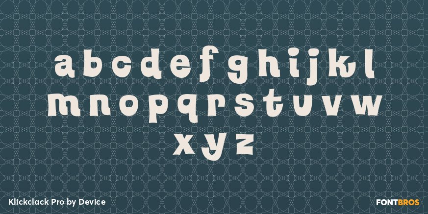 Klickclack Pro Font Poster #1