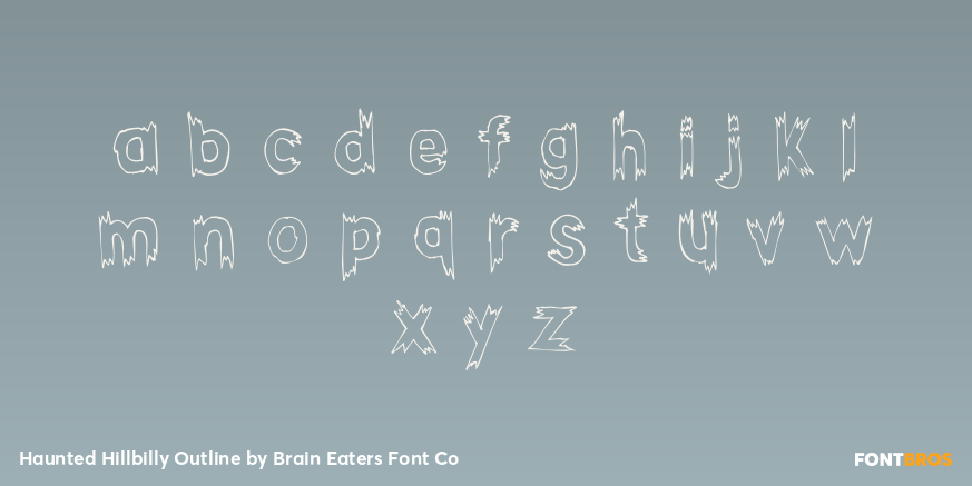 Haunted Hillbilly Outline Font Poster #3