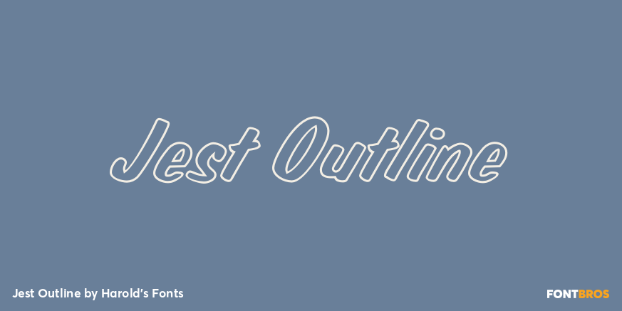 Jest Outline Font Poster #1
