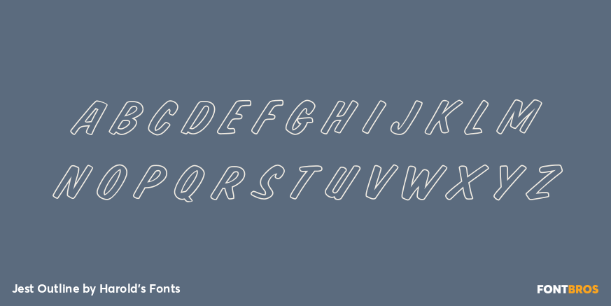 Jest Outline Font Poster #2