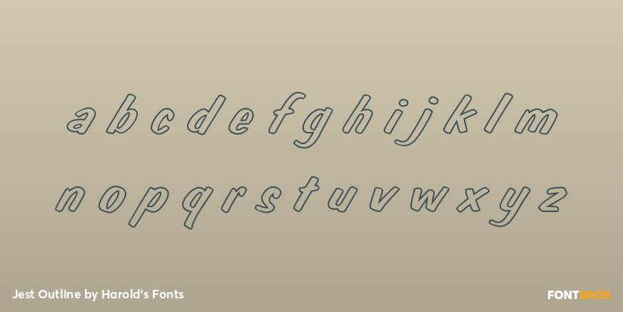 Jest Outline Font Poster #3