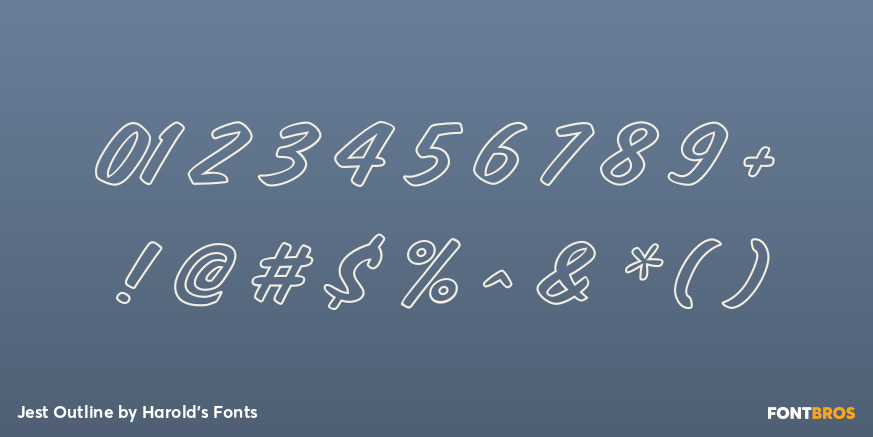Jest Outline Font Poster #4