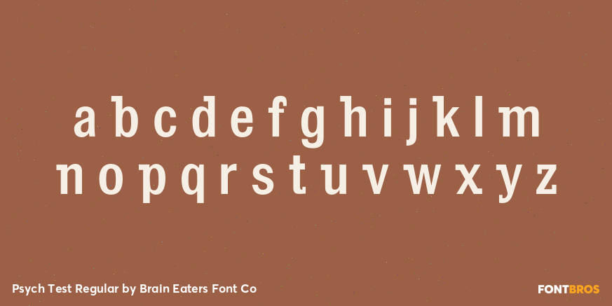 Psych Test Regular Font Poster #3