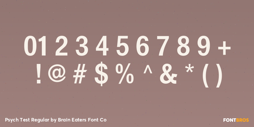 Psych Test Regular Font Poster #4