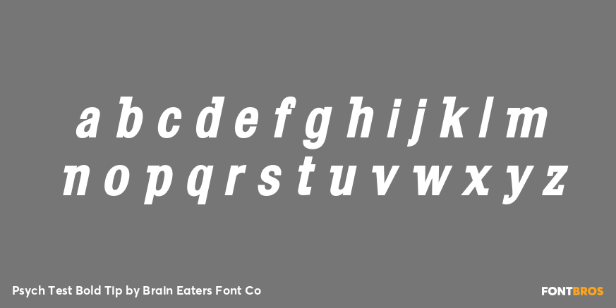 Psych Test Bold Tip Font Poster #3