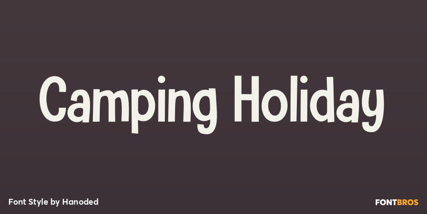 Camping Holiday Font Poster #1