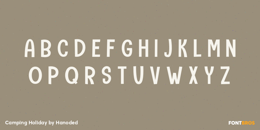 Camping Holiday Font Poster #2