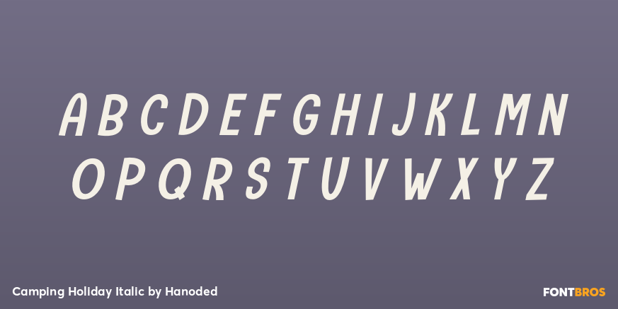 Camping Holiday Italic Font Poster #2