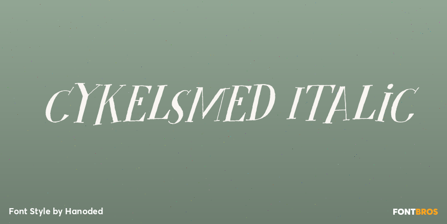 Cykelsmed Italic Font Poster #1