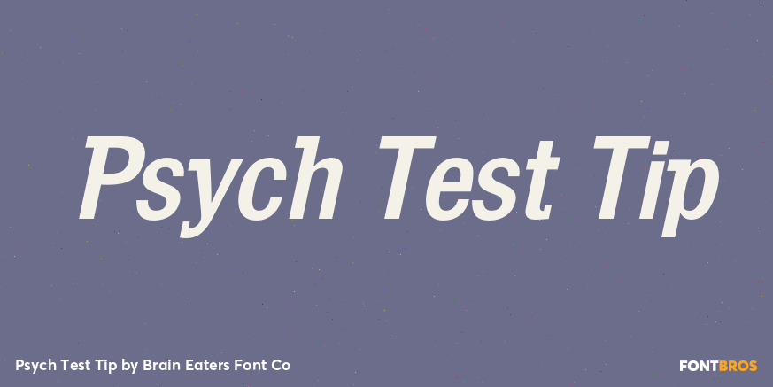 Psych Test Tip Font Poster #1