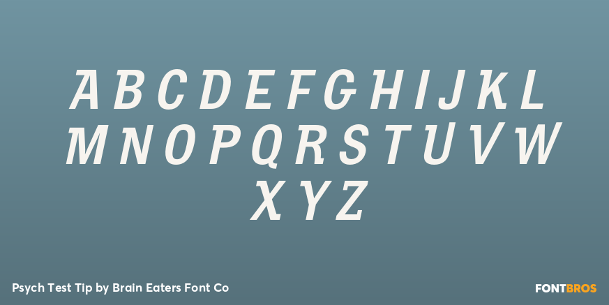 Psych Test Tip Font Poster #2
