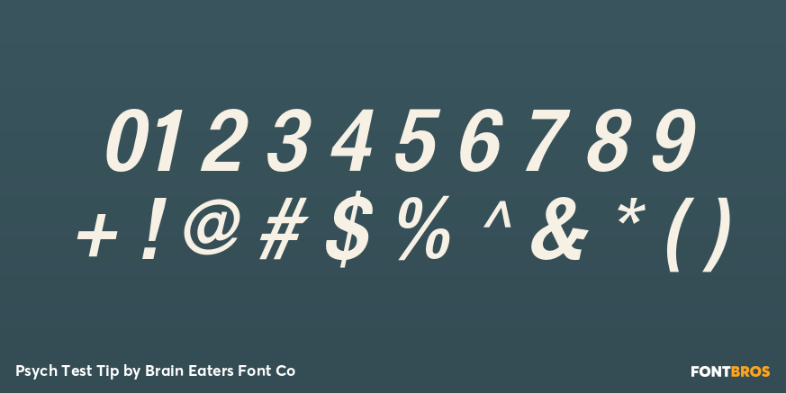 Psych Test Tip Font Poster #4