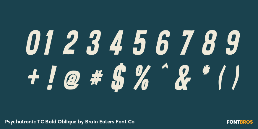 Psychatronic TC Bold Oblique Font Poster #4