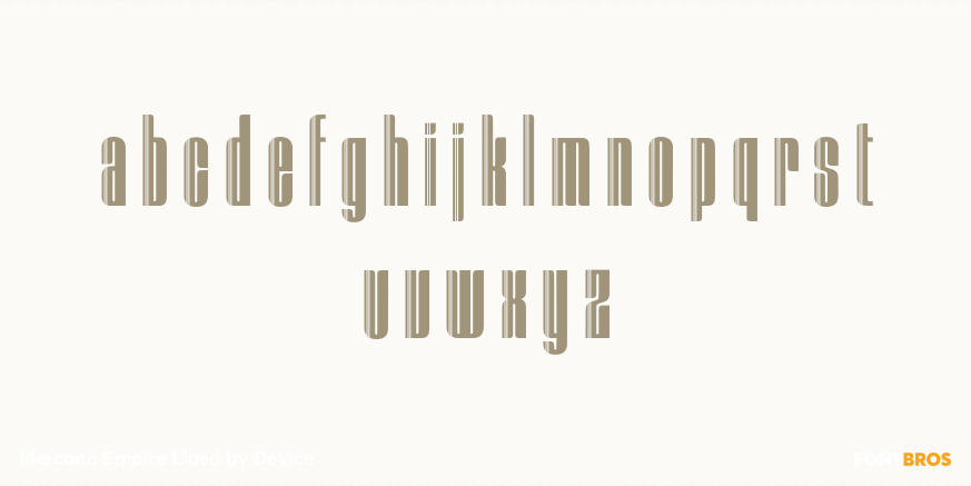 Mercano Empire Lined Font Poster #3