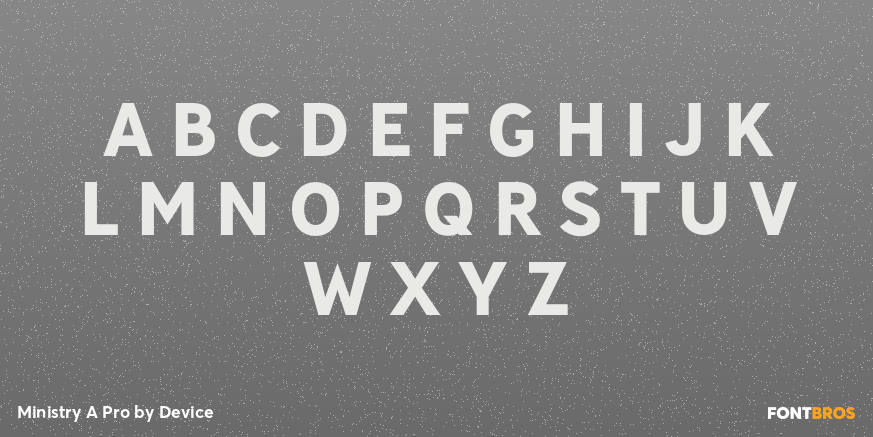 Ministry A Pro Font Poster #2