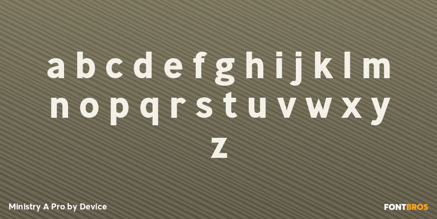 Ministry A Pro Font Poster #3