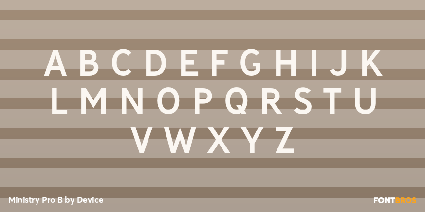 Ministry Pro B Font Poster #2