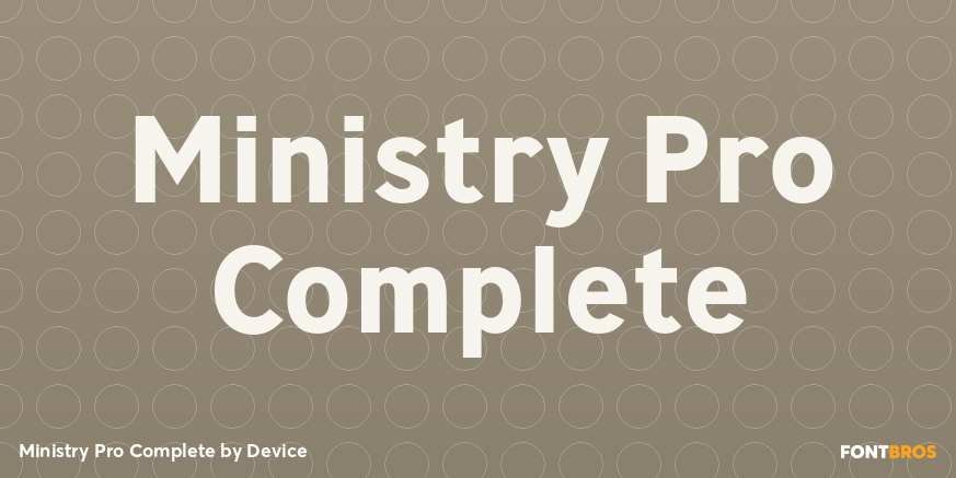 Ministry Pro Complete Font Poster #1